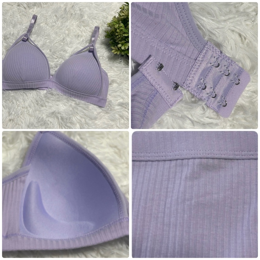 🔥FREE ring with purchase 
NEW LILAC Wireless Push Up Bra & Panties Set